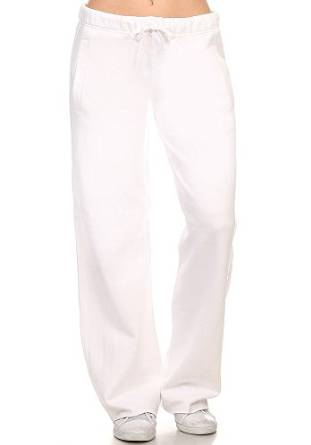 white comfy pants